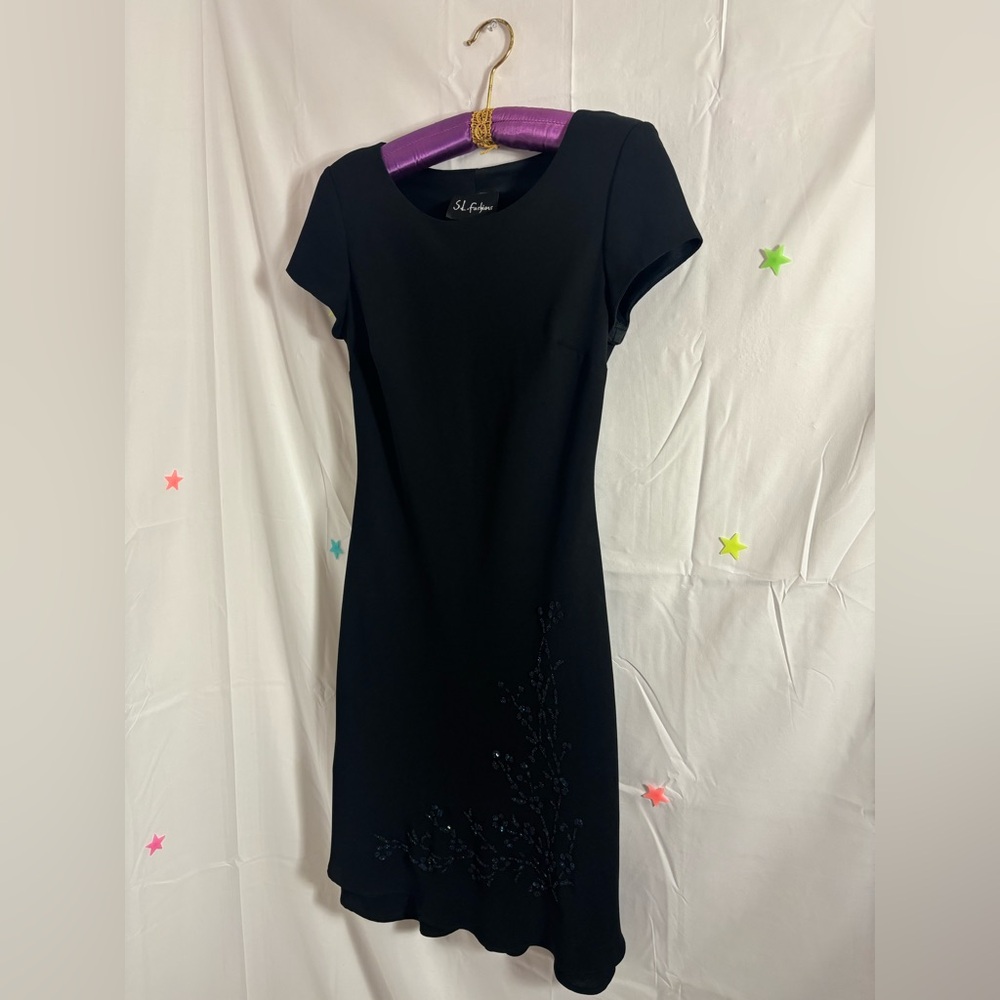 VTG 90’s Little Black Dress with Beading Size S/M‎